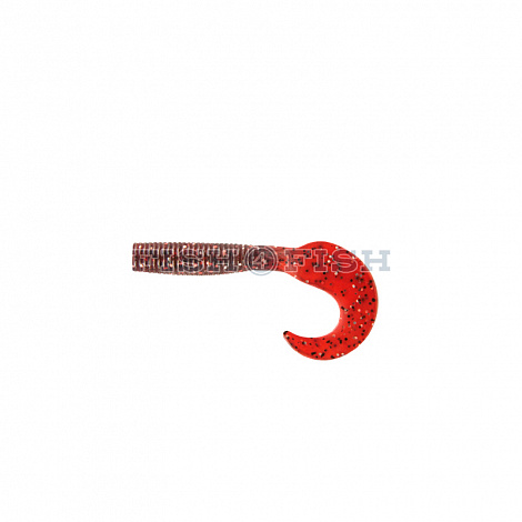 Твистер ALLVEGA Flutter Tail Grub 8 см; 3,6 гр (cranberry seed)