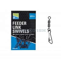 Двойной вертлюг с застёжкой PRESTON INNOVATIONS Double Feeder Link Swivels 8 шт. в уп.