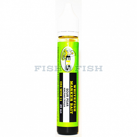 Маркер насадки для ловли белой рыбы Whitefish marker bait WMB 11 SOUR PEAR (Кислая груша) 25 мл. ERS